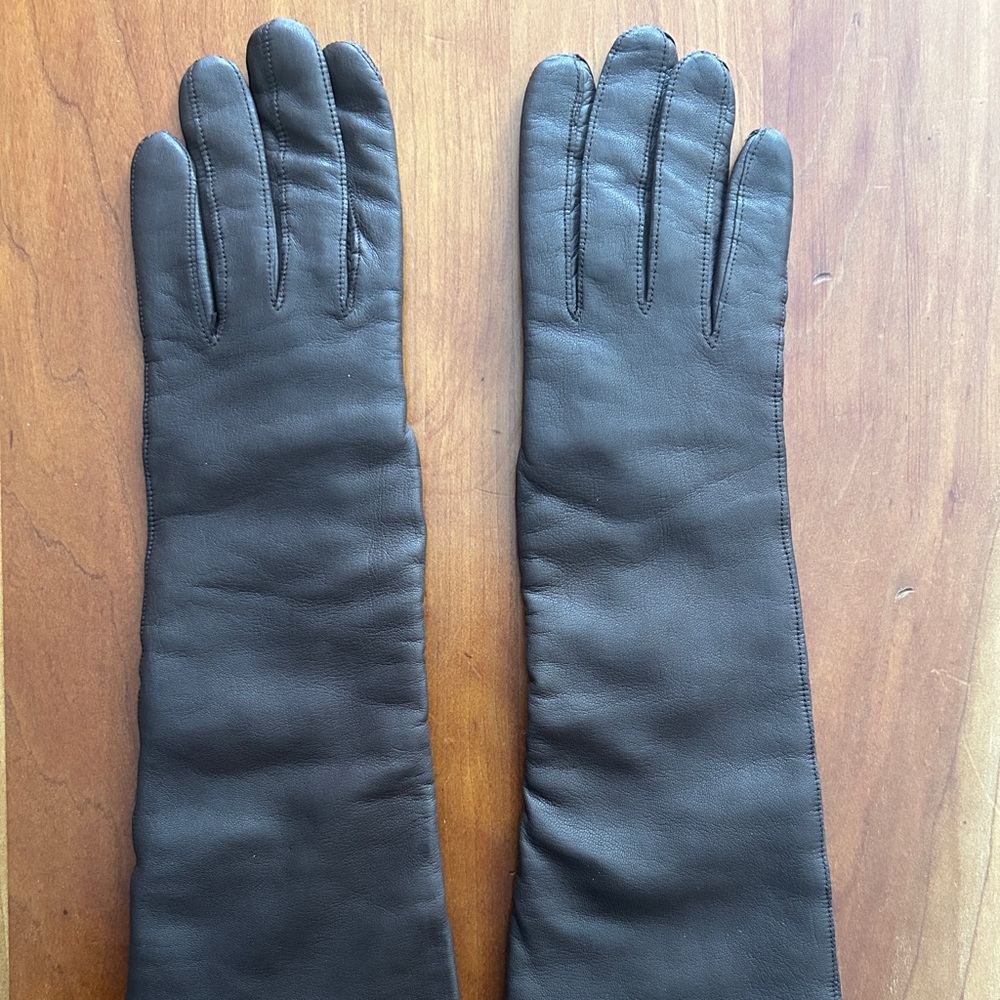 Vintage Kislav Brown Leather Gloves (Made in France)